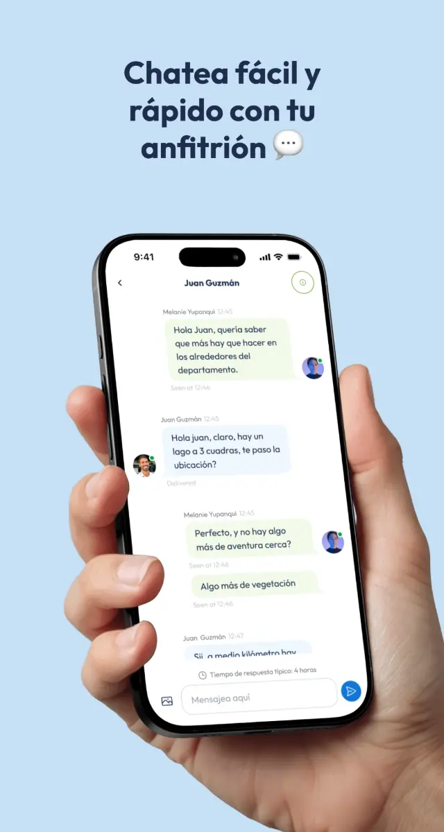 Hospédate — chat with host
